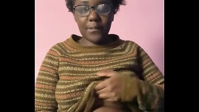 solo ebony mischievous girl