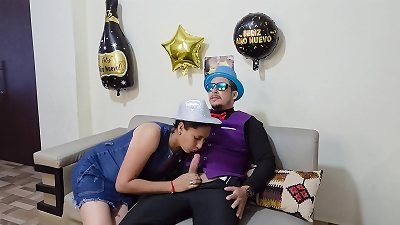 big-assed stepmother salutes the fresh year by having fucky-fucky with her stepson