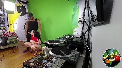 (Behind The Scenes) goddess Rogue modeling for a few still pictures b4 the movie shoot begins.