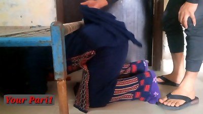 Desi Indian Step mom Under The bed And pulverized By Her stepson, clear hindi audio