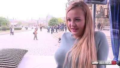 slender tummy Candy Alexa very first time plowing in public